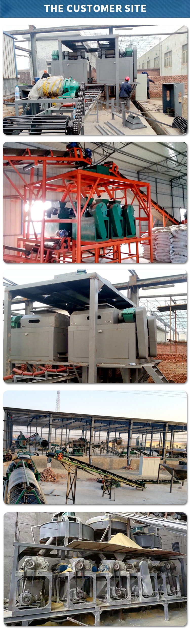 1-2t/H Gypsum Dry Powder NPK Compound Fertilizer Granules Making Production Line