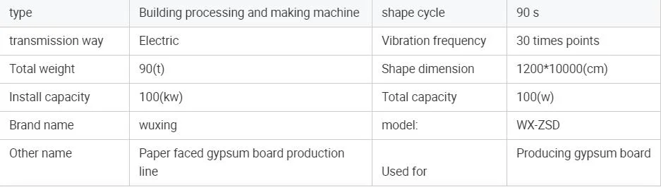 Gypsum Board Production Line/Gypsum Plaster Board Production Equipment Line