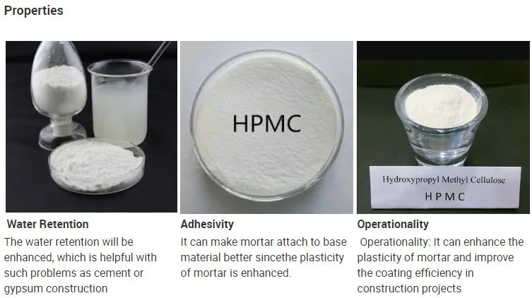 Chemical Thickener Binder Adhesive Cellulose HPMC Equivalent to Mecellose, Walocel, Natrosol, Methocel, Tylose.